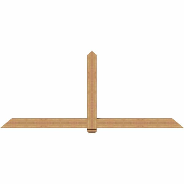 Ekena Millwork Eugene Smooth Timber Gable Bracket, Western Red Cedar, 108"W x 45"H x 5 1/2"D x 5 1/2"F, 10/12 Pitch GBW108X45X0606EUG00SWR - main